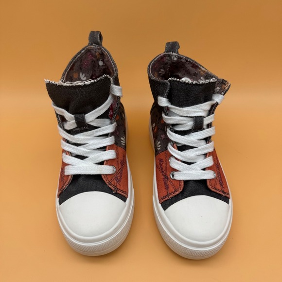 Disney Minnie Mouse High Top Canvas Sneakers Kids Size 2 Cute Cartoon Shoes - Picture 2 of 8